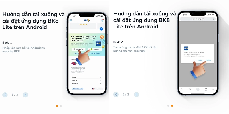 Cách cài đặt app bk8 cho điện thoại Android