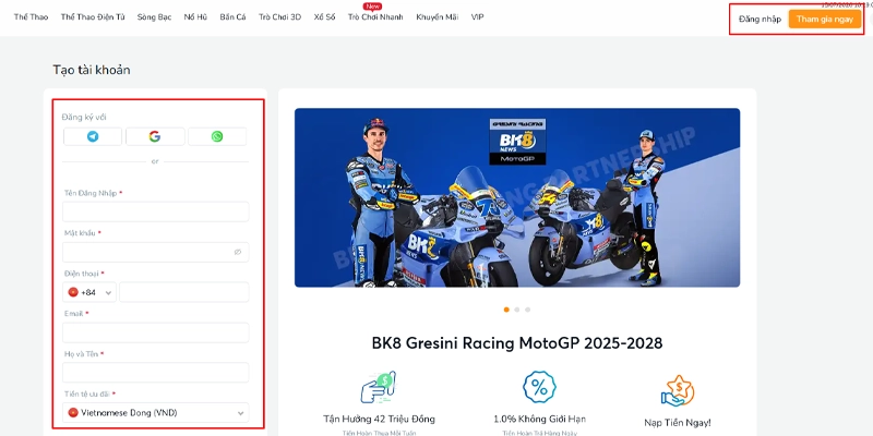 Hướng dẫn truy cập vào BK8 để chơi thể thao