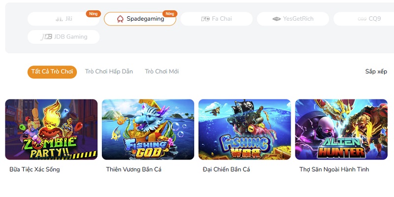 Bắn Cá Spadegaming – Thương hiệu độc quyền & mới mẻ tại BK8