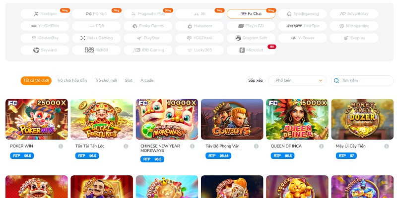 Nổ Hũ Fa Chai – Sảnh quay hũ đổi thưởng Jackpot cao nhất Việt Nam